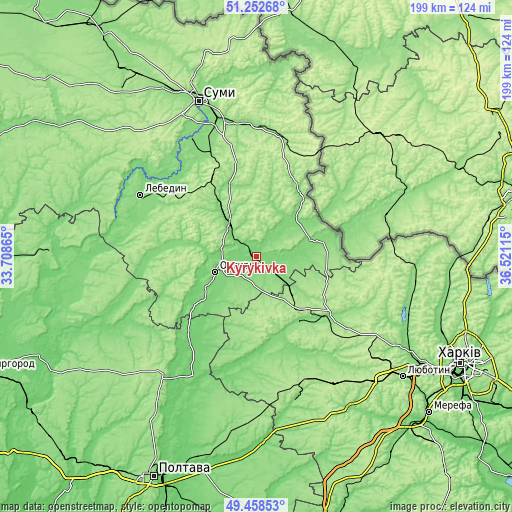 Topographic map of Kyrykivka