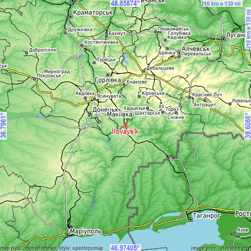 Topographic map of Ilovays’k