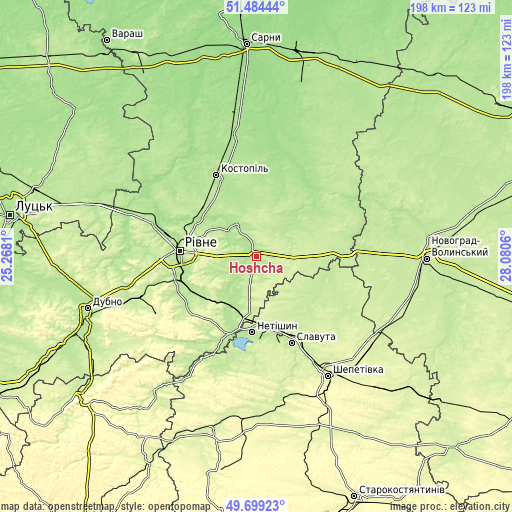 Topographic map of Hoshcha