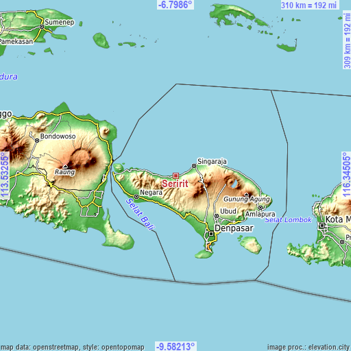 Topographic map of Seririt