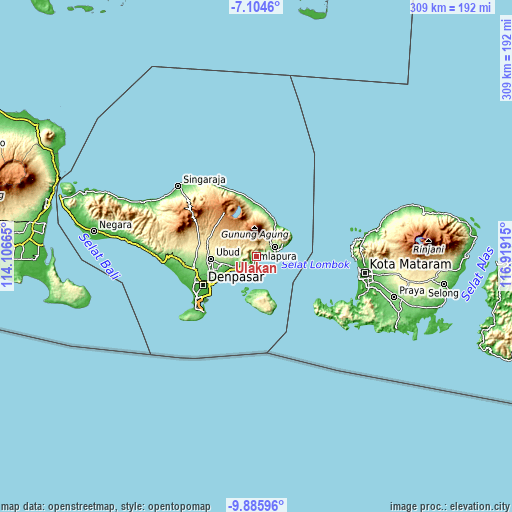 Topographic map of Ulakan