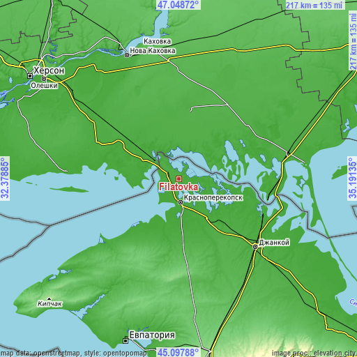 Topographic map of Filatovka