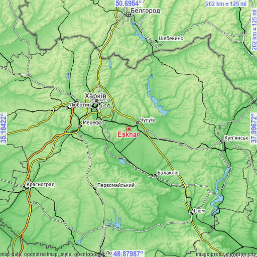 Topographic map of Eskhar