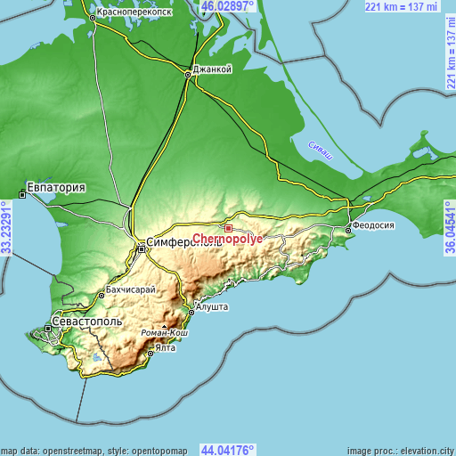 Topographic map of Chernopolye