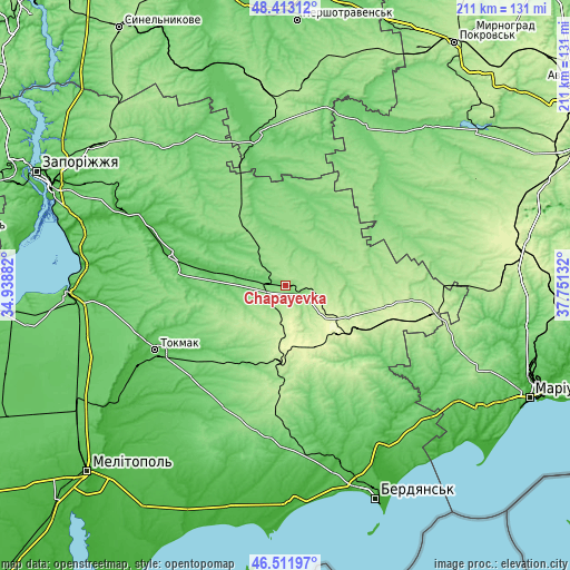 Topographic map of Chapayevka