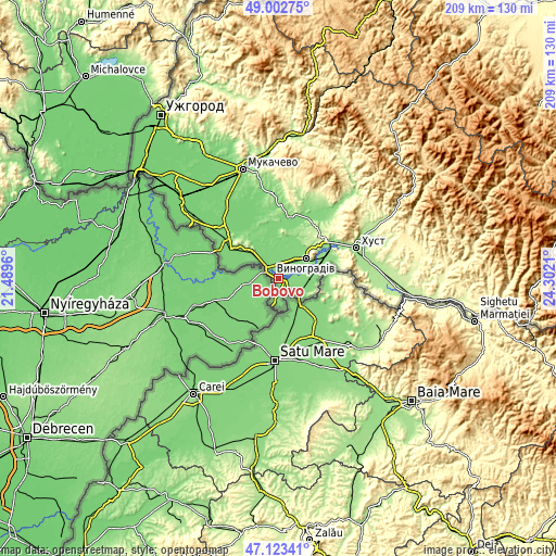 Topographic map of Bobovo