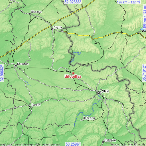 Topographic map of Bilopillya