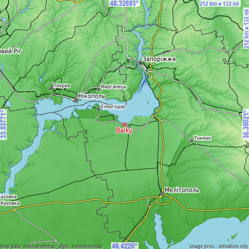 Topographic map of Balky