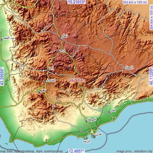 Topographic map of Qa‘ţabah