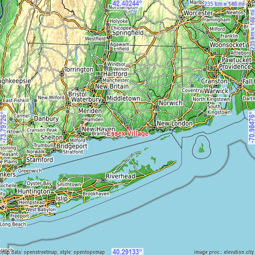 Topographic map of Essex Village