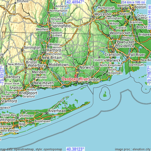 Topographic map of Oxoboxo River