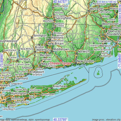 Topographic map of Chester Center