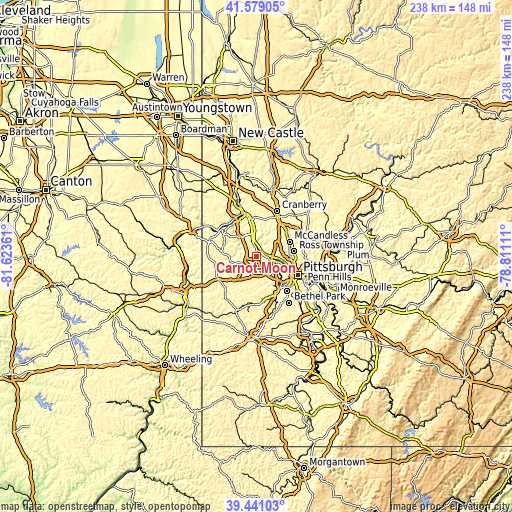 Topographic map of Carnot-Moon