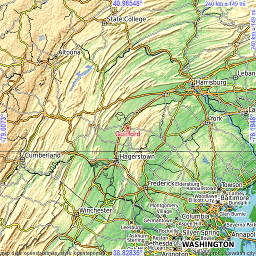 Topographic map of Guilford