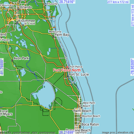 Topographic map of Fort Pierce North