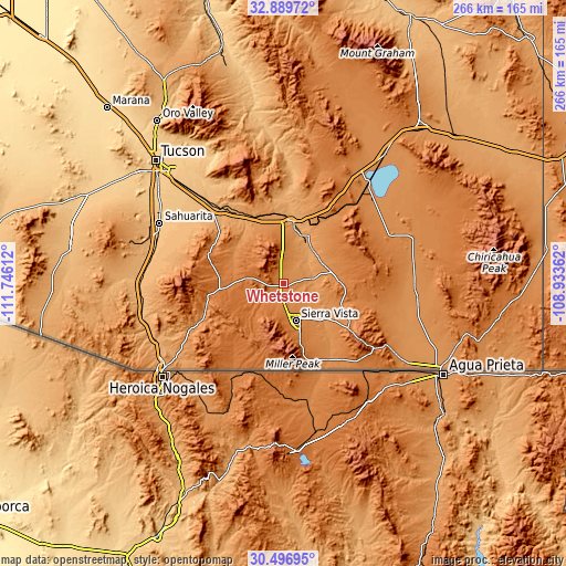 Topographic map of Whetstone