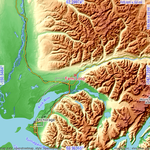 Topographic map of Farm Loop