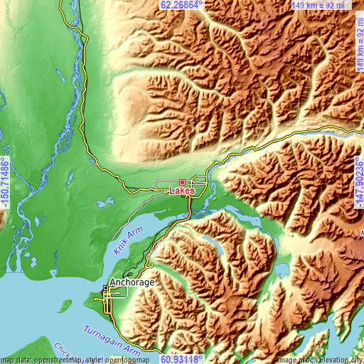 Topographic map of Lakes
