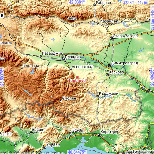Topographic map of Topolovo