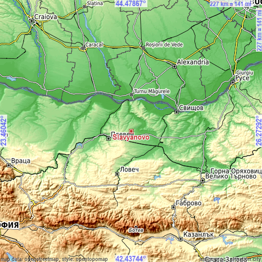 Topographic map of Slavyanovo