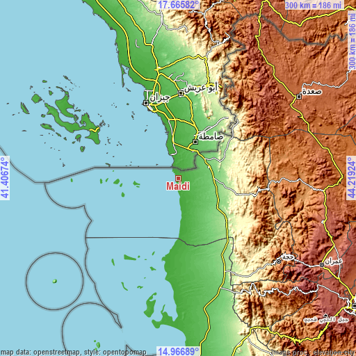 Topographic map of Maidi