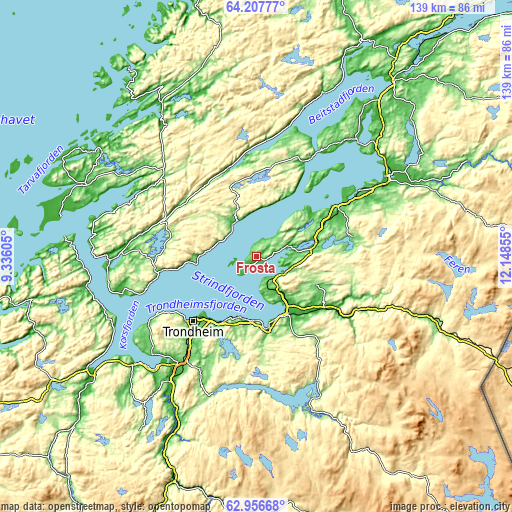 Topographic map of Frosta