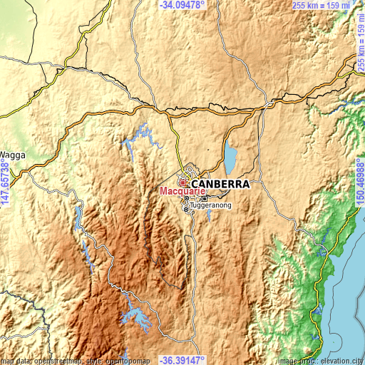 Topographic map of Macquarie