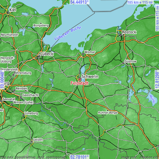 Topographic map of Feldstadt