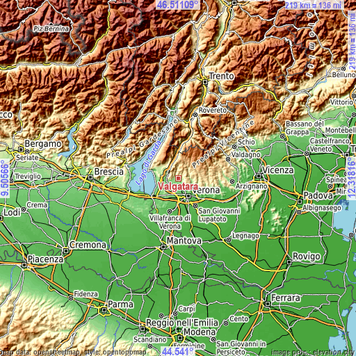 Topographic map of Valgatara