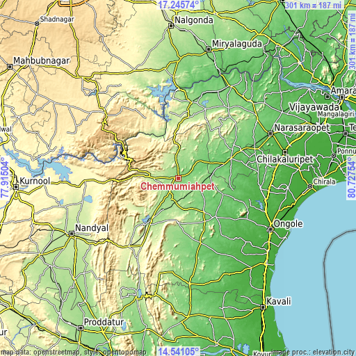 Topographic map of Chemmumiahpet