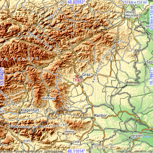 Topographic map of Thal