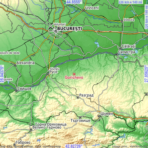 Topographic map of Gorichevo