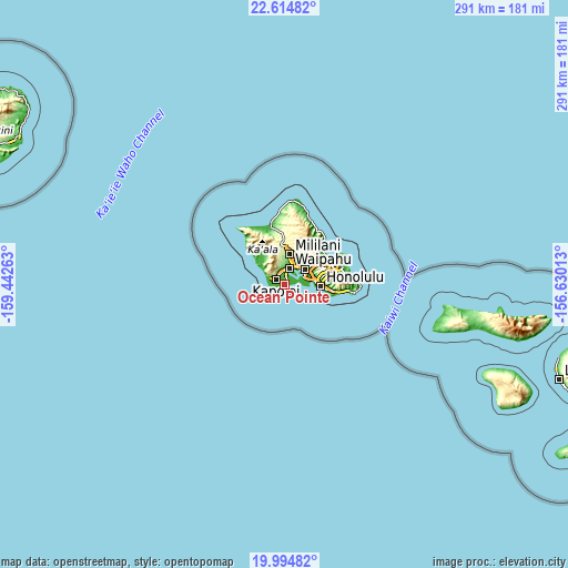 Topographic map of Ocean Pointe