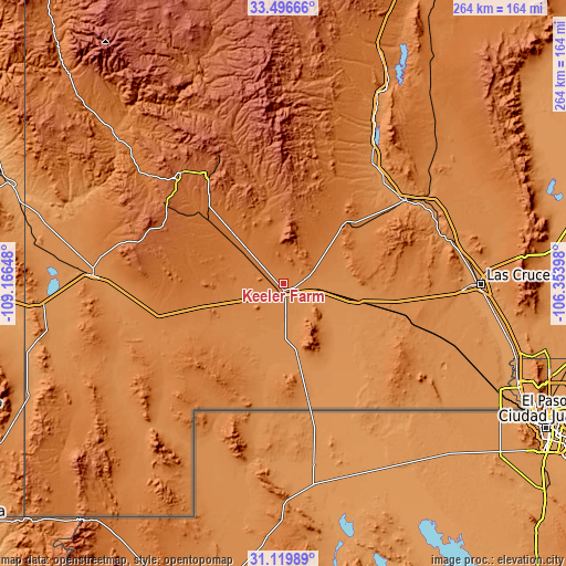 Topographic map of Keeler Farm