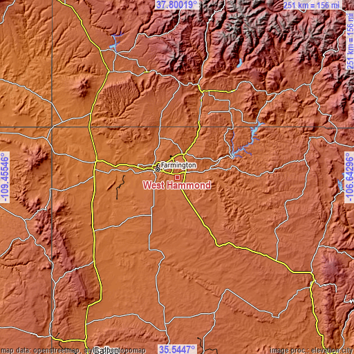 Topographic map of West Hammond