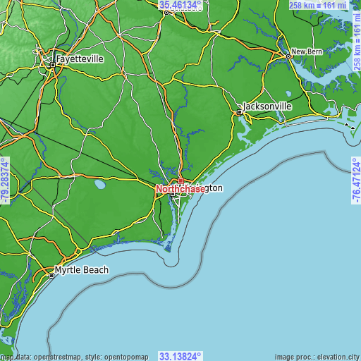 Topographic map of Northchase