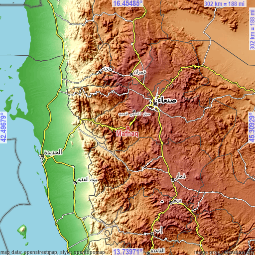 Topographic map of Mafḩaq
