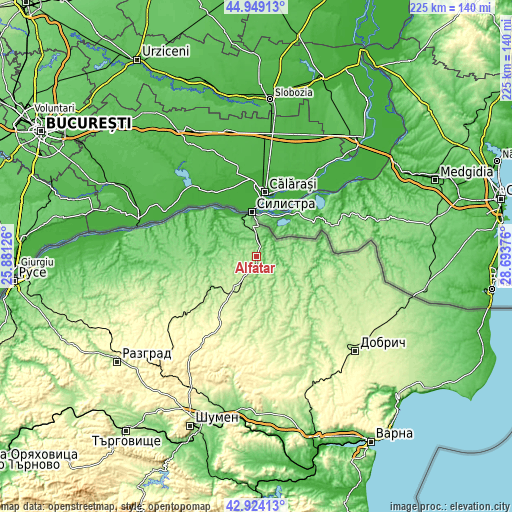 Topographic map of Alfatar