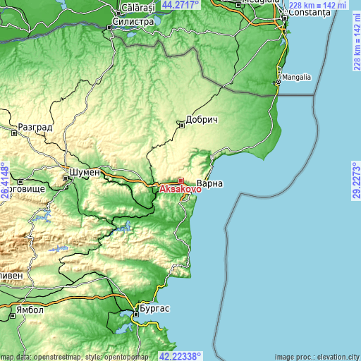 Topographic map of Aksakovo