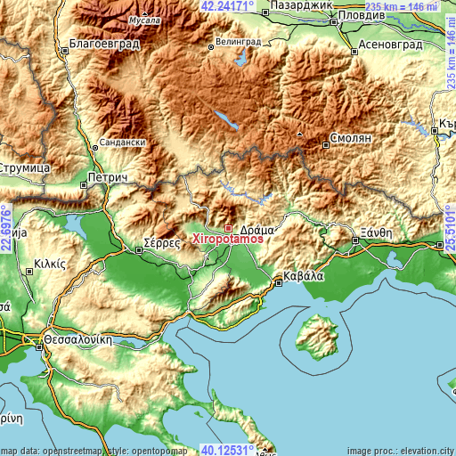 Topographic map of Xiropótamos