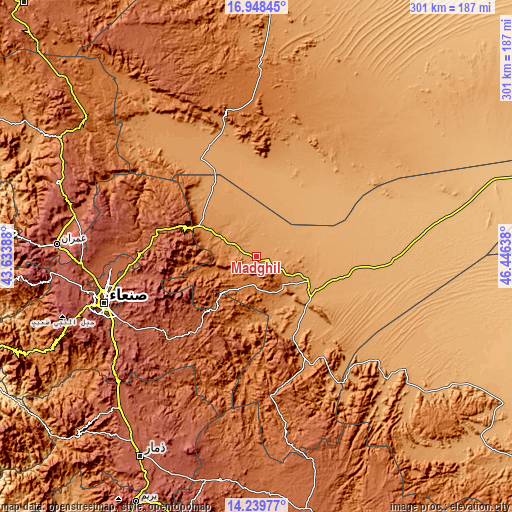 Topographic map of Madghil