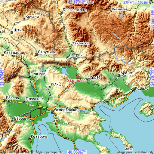 Topographic map of Skotoússa