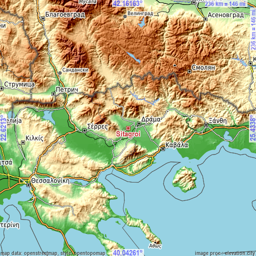 Topographic map of Sitagroí