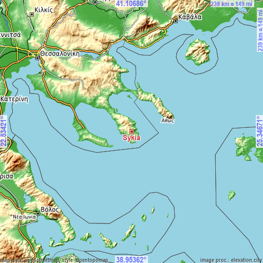 Topographic map of Sykiá