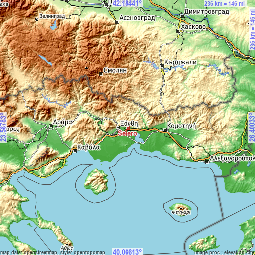 Topographic map of Sélero