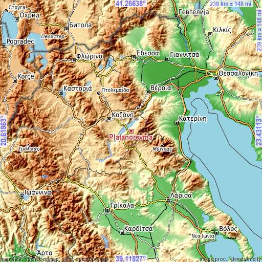 Topographic map of Platanórevma