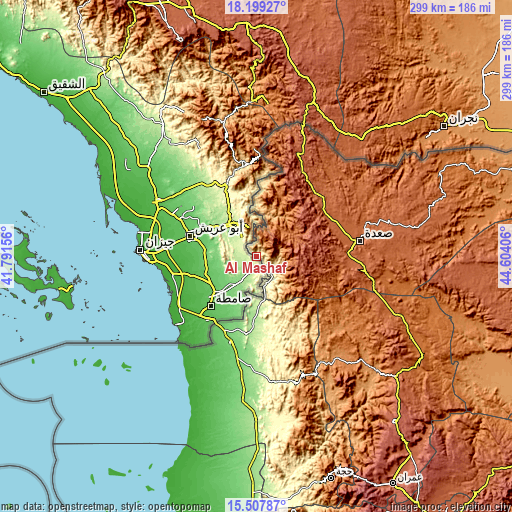 Topographic map of Al Mashāf