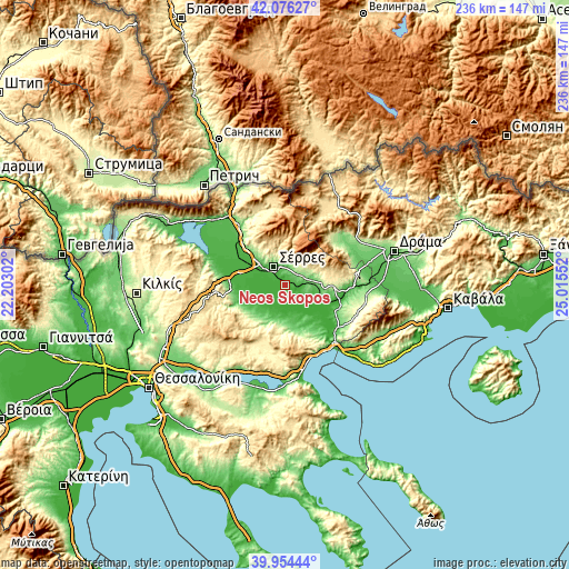 Topographic map of Néos Skopós