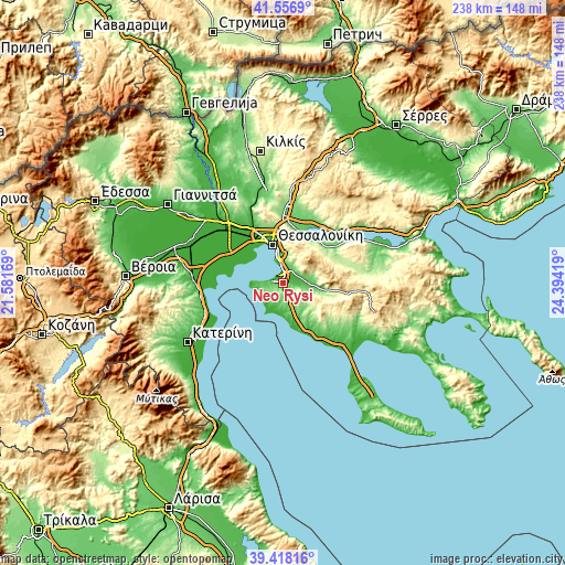 Topographic map of Néo Rýsi