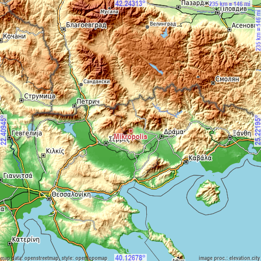 Topographic map of Mikrópolis